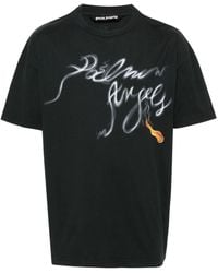 Palm Angels - T-shirt Met Logoprint - Lyst