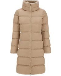 Herno - Satin And Lady Alternative Fur Long Jacket - Lyst