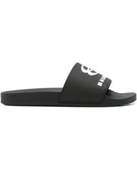 Balenciaga - Logo-Embroidered Pool Slides - Lyst