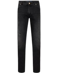 Billionaire - Straight Katoenen Broek Met Gerafeld Detail - Lyst