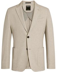ZEGNA - Notch-Lapel Cotton Blazer - Lyst