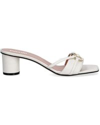 Pollini - Ring-Detail Pebble-Grain Sandals - Lyst