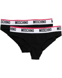 Moschino - Pack de dos calzoncillos con logo en la cinturilla - Lyst