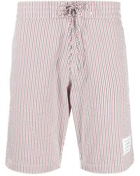 Thom Browne - Seersucker Stripe-print Swim Shorts - Lyst