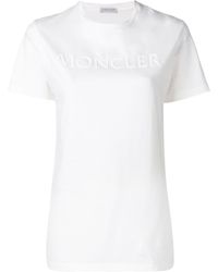 Moncler - T-shirt à logo brodé de perles - Lyst