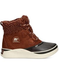 Sorel - Shearling-Trim Panelled Ankle Boots - Lyst