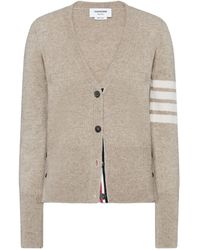 Thom Browne - Cárdigan con motivo 4 Bar Stripe y cuello en V - Lyst