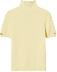 Twinset - Mock-Neck Short-Sleeve Top - Lyst
