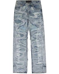 Who Decides War - Distressed Straight-fit Jeans - Lyst