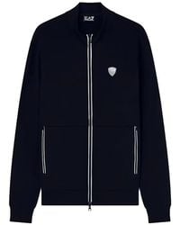 EA7 - Sweat Zippé À Patch Logo - Lyst