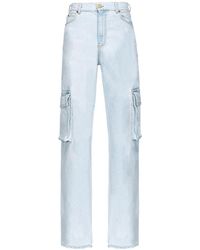 Pinko - High-rise Wide-leg Jeans - Lyst