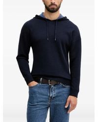 Benetton - Knitted Hoodie - Lyst
