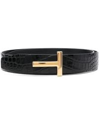 Tom Ford - トム・フォード クロコエンボス レザーベルト - Lyst
