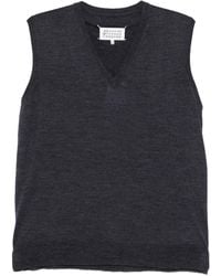Maison Margiela - V-Neck Wool Vest - Lyst