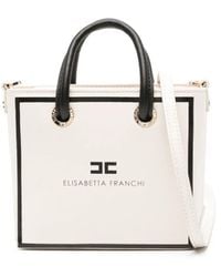 Elisabetta Franchi - Bolso shopper 24/7 mini con logo - Lyst