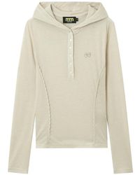 Mini Cream - Buttoned Hoodie - Lyst