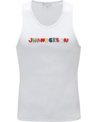 JW Anderson - Logo-Embroidered Cotton Tank Top - Lyst