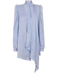 Balmain - Vestido corto con estampado de piel de serpiente - Lyst