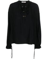 Dorothee Schumacher - レースアップ シルクブラウス - Lyst
