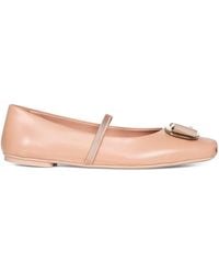 Ferragamo - ヴァラ スクエアトゥ フラットシューズ - Lyst