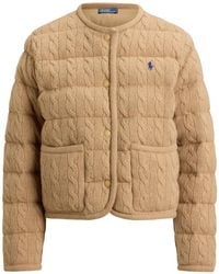 Polo Ralph Lauren - Cable-Knit Bomber Jacket - Lyst