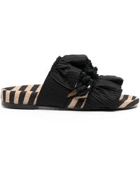 La DoubleJ - Pimento Pompom-Detail Slides - Lyst