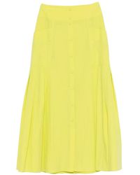 Patrizia Pepe - Pleated Midi Skirt - Lyst
