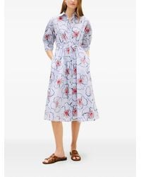 Tommy Hilfiger - Floral-Print Striped Shirt Dress - Lyst