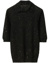 Fabiana Filippi - Sequined Wool Polo Shirt - Lyst