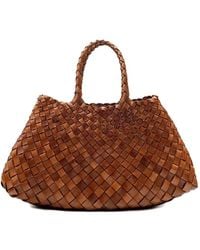Dragon Diffusion - Small Santa Croce Woven-Leather Tote Bag - Lyst