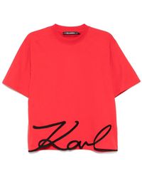 KARL LAGERFELD - Karl Signature Hem T-Shirt - Lyst