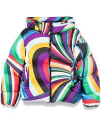 PUCCI - Printed Nylon Down Jacket - Lyst