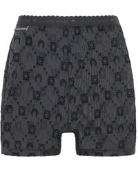 Marine Serre - Flock-Print Mesh Shorts - Lyst