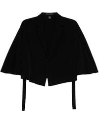 Y's Yohji Yamamoto - Crepe-De-Chine Cape - Lyst