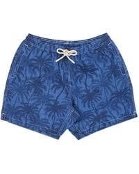 MC2 Saint Barth - Palm-Print Drawstring Swim Shorts - Lyst