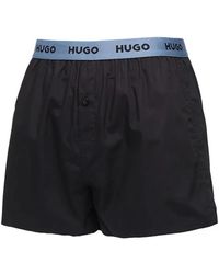 HUGO - Set Van Drie Boxershorts Met Logopatroon - Lyst
