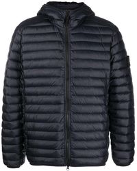 Stone Island - Navy Quilted Down Jacket - Lyst
