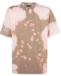Vision Of Super - Flame-Embroidered Bleached T-Shirt - Lyst