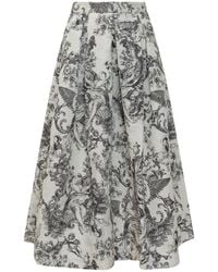 Lunatica Milano - Toile Rok Met Print - Lyst