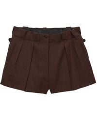 Prada - Wollen Shorts Met Chevron Streep - Lyst