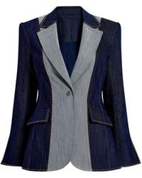 Cinq À Sept - Chaqueta vaquera Sallie con panel en contraste - Lyst