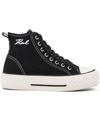 Karl Lagerfeld - High-Top-Sneakers mit Schnürung - Lyst