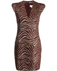 Genny - Zebra-print Mini Dress - Lyst