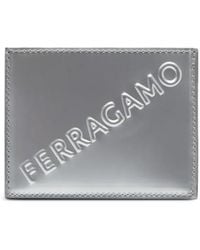 Ferragamo - Embossed Logo Leather Card Case - Lyst