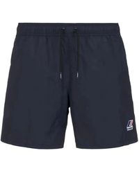 K-Way - Le Vrai Olivier Logo-Patch Shorts - Lyst