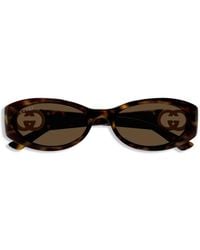 Gucci - Oval-Frame Sunglasses - Lyst