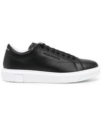 ARMANI EXCHANGE - Leather Low-Top Sneakers - Lyst
