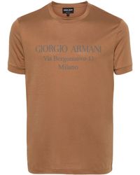 Giorgio Armani - Logo-print Cotton T-shirt - Lyst