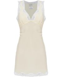 Posse - Robe Courte Tabitha À Bords En Dentelle - Lyst