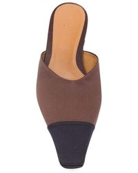 Marni Mules in Colour-Block-Optik - Braun